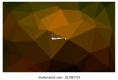 Multicolor dark green, yellow, orange geometric rumpled triangular low poly origami style gradient illustration graphic background. Vector polygonal design for your business.