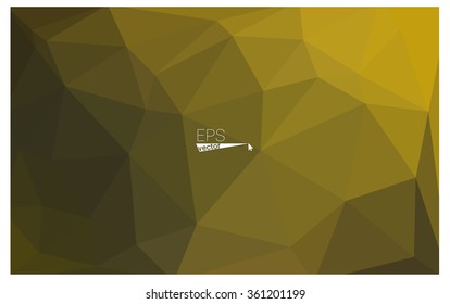 Multicolor dark green, yellow, orange geometric rumpled triangular low poly origami style gradient illustration graphic background. Vector polygonal design for your business.
