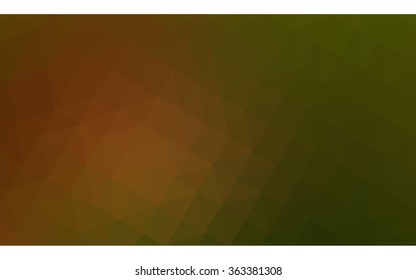 Multicolor dark green, yellow, orange polygonal illustration, which consist of triangles. Geometric background in Origami style with gradient. Triangular design for your business in vector.
