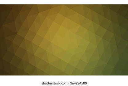Multicolor dark green, yellow, orange polygonal illustration, which consist of triangles. Geometric background in Origami style with gradient. Triangular design for your business in vector.