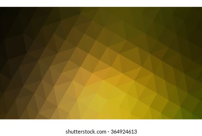 Multicolor dark green, yellow, orange polygonal illustration, which consist of triangles. Geometric background in Origami style with gradient. Triangular design for your business in vector.