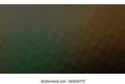 Multicolor dark green, yellow, orange polygonal illustration, which consist of triangles. Geometric background in Origami style with gradient. Triangular design for your business in vector.
