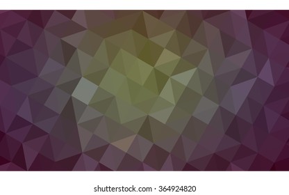 Multicolor dark green, yellow, orange polygonal illustration, which consist of triangles. Geometric background in Origami style with gradient. Triangular design for your business in vector.