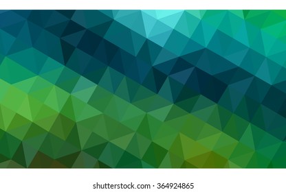 Multicolor dark green, yellow, orange polygonal illustration, which consist of triangles. Geometric background in Origami style with gradient. Triangular design for your business in vector.