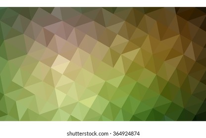 Multicolor dark green, yellow, orange polygonal illustration, which consist of triangles. Geometric background in Origami style with gradient. Triangular design for your business in vector.