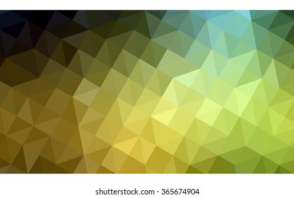 Multicolor dark green, yellow, orange polygonal illustration, which consist of triangles. Geometric background in Origami style with gradient. Triangular design for your business.
