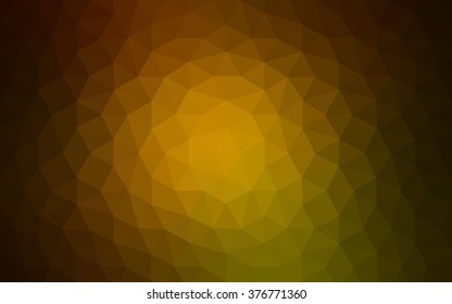 Multicolor dark green, yellow, orange polygonal illustration, which consist of triangles. Geometric background in Origami style with gradient. Triangular design for your business.