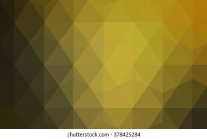 Multicolor dark green, yellow, orange polygonal illustration, which consist of triangles. Geometric background in Origami style with gradient. Triangular design for your business.