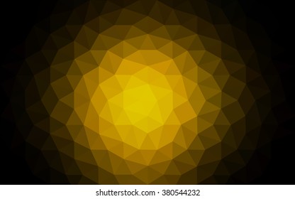Multicolor dark green, yellow, orange polygonal illustration, which consist of triangles. Geometric background in Origami style with gradient. Triangular design for your business.