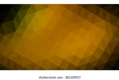 Multicolor dark green, yellow, orange polygonal illustration, which consist of triangles. Geometric background in Origami style with gradient. Triangular design for your business.