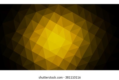 Multicolor dark green, yellow, orange polygonal illustration, which consist of triangles. Geometric background in Origami style with gradient. Triangular design for your business.
