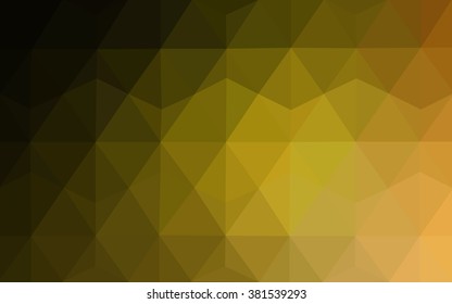 Multicolor dark green, yellow, orange polygonal illustration, which consist of triangles. Geometric background in Origami style with gradient. Triangular design for your business.