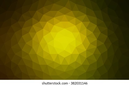 Multicolor dark green, yellow, orange polygonal illustration, which consist of triangles. Geometric background in Origami style with gradient. Triangular design for your business.