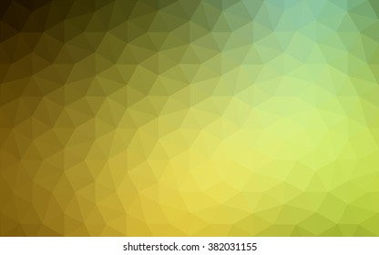 Multicolor dark green, yellow, orange polygonal illustration, which consist of triangles. Geometric background in Origami style with gradient. Triangular design for your business.