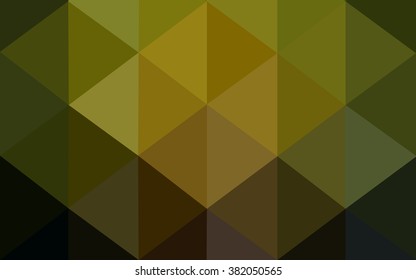 Multicolor dark green, yellow, orange polygonal illustration, which consist of triangles. Geometric background in Origami style with gradient. Triangular design for your business.