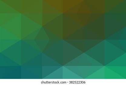 Multicolor dark green, yellow, orange polygonal illustration, which consist of triangles. Geometric background in Origami style with gradient. Triangular design for your business.