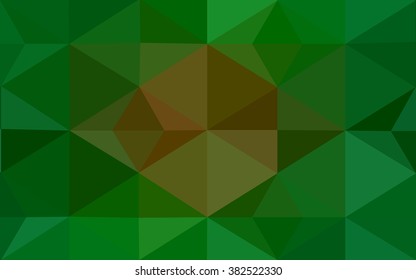 Multicolor dark green, yellow, orange polygonal illustration, which consist of triangles. Geometric background in Origami style with gradient. Triangular design for your business.