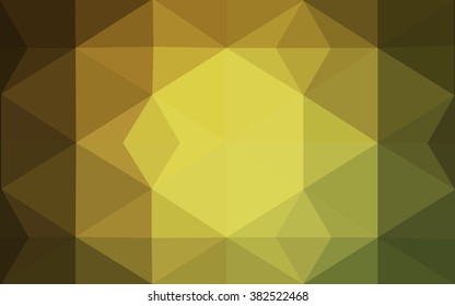 Multicolor dark green, yellow, orange polygonal illustration, which consist of triangles. Geometric background in Origami style with gradient. Triangular design for your business.