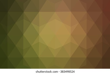 Multicolor dark green, yellow, orange polygonal illustration, which consist of triangles. Geometric background in Origami style with gradient. Triangular design for your business.