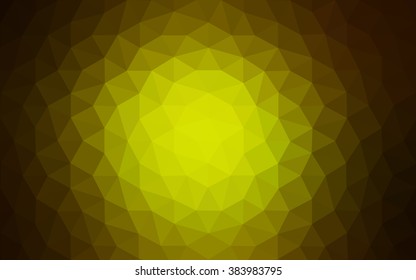 Multicolor dark green, yellow, orange polygonal illustration, which consist of triangles. Geometric background in Origami style with gradient. Triangular design for your business.