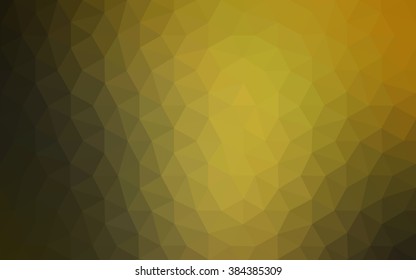 Multicolor dark green, yellow, orange polygonal illustration, which consist of triangles. Geometric background in Origami style with gradient. Triangular design for your business.