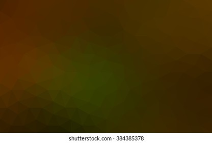 Multicolor dark green, yellow, orange polygonal illustration, which consist of triangles. Geometric background in Origami style with gradient. Triangular design for your business.