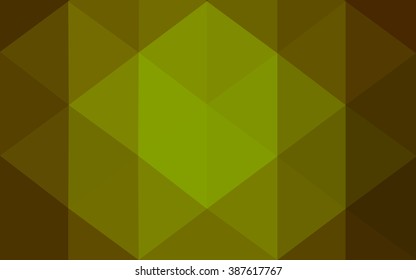 Multicolor dark green, yellow, orange polygonal illustration, which consist of triangles. Geometric background in Origami style with gradient. Triangular design for your business.