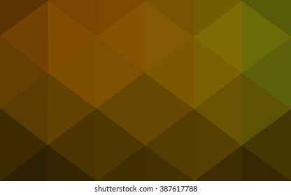 Multicolor dark green, yellow, orange polygonal illustration, which consist of triangles. Geometric background in Origami style with gradient. Triangular design for your business.
