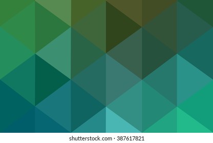 Multicolor dark green, yellow, orange polygonal illustration, which consist of triangles. Geometric background in Origami style with gradient. Triangular design for your business.