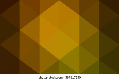 Multicolor dark green, yellow, orange polygonal illustration, which consist of triangles. Geometric background in Origami style with gradient. Triangular design for your business.