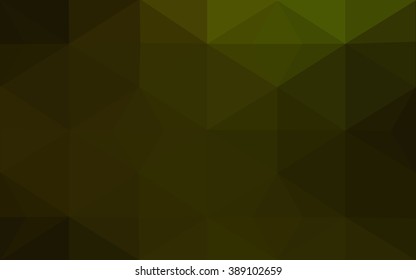 Multicolor dark green, yellow, orange polygonal illustration, which consist of triangles. Geometric background in Origami style with gradient. Triangular design for your business.