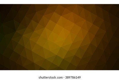 Multicolor dark green, yellow, orange polygonal illustration, which consist of triangles. Geometric background in Origami style with gradient. Triangular design for your business.