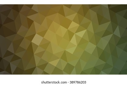 Multicolor dark green, yellow, orange polygonal illustration, which consist of triangles. Geometric background in Origami style with gradient. Triangular design for your business.