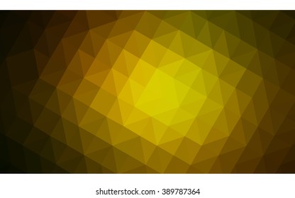 Multicolor dark green, yellow, orange polygonal illustration, which consist of triangles. Geometric background in Origami style with gradient. Triangular design for your business.