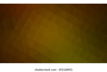 Multicolor dark green, yellow, orange polygonal illustration, which consist of triangles. Geometric background in Origami style with gradient. Triangular design for your business.