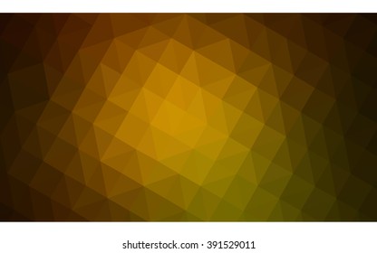 Multicolor dark green, yellow, orange polygonal illustration, which consist of triangles. Geometric background in Origami style with gradient. Triangular design for your business.