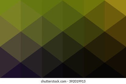 Multicolor dark green, yellow, orange polygonal illustration, which consist of triangles. Geometric background in Origami style with gradient. Triangular design for your business.