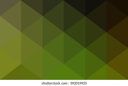 Multicolor dark green, yellow, orange polygonal illustration, which consist of triangles. Geometric background in Origami style with gradient. Triangular design for your business.