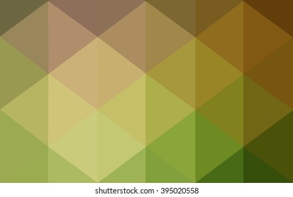 Multicolor dark green, yellow, orange polygonal illustration, which consist of triangles. Geometric background in Origami style with gradient. Triangular design for your business.