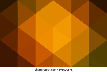 Multicolor dark green, yellow, orange polygonal illustration, which consist of triangles. Geometric background in Origami style with gradient. Triangular design for your business.