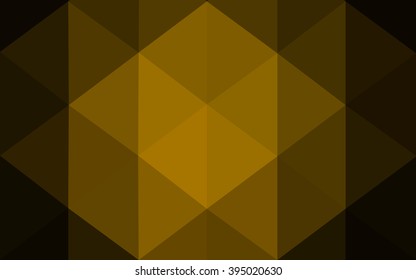 Multicolor dark green, yellow, orange polygonal illustration, which consist of triangles. Geometric background in Origami style with gradient. Triangular design for your business.