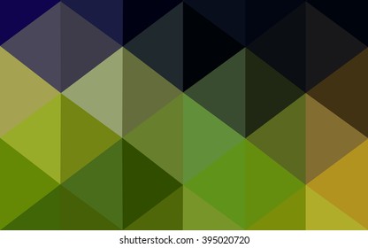 Multicolor dark green, yellow, orange polygonal illustration, which consist of triangles. Geometric background in Origami style with gradient. Triangular design for your business.