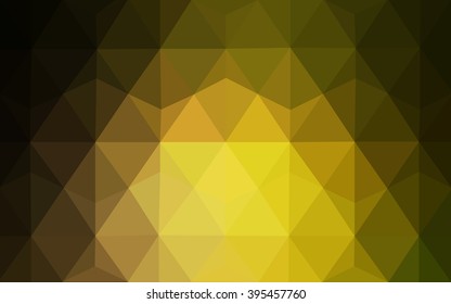 Multicolor dark green, yellow, orange polygonal illustration, which consist of triangles. Geometric background in Origami style with gradient. Triangular design for your business.