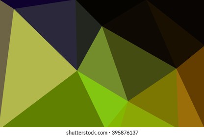 Multicolor dark green, yellow, orange polygonal illustration, which consist of triangles. Geometric background in Origami style with gradient. Triangular design for your business.