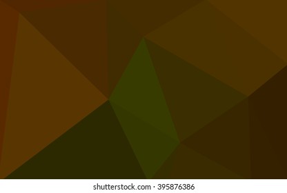 Multicolor dark green, yellow, orange polygonal illustration, which consist of triangles. Geometric background in Origami style with gradient. Triangular design for your business.