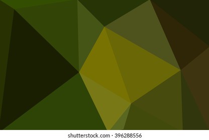 Multicolor dark green, yellow, orange polygonal illustration, which consist of triangles. Geometric background in Origami style with gradient. Triangular design for your business.
