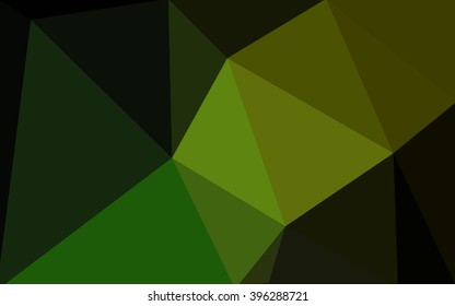 Multicolor dark green, yellow, orange polygonal illustration, which consist of triangles. Geometric background in Origami style with gradient. Triangular design for your business.