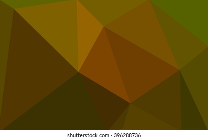 Multicolor dark green, yellow, orange polygonal illustration, which consist of triangles. Geometric background in Origami style with gradient. Triangular design for your business.