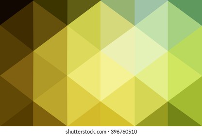 Multicolor dark green, yellow, orange polygonal illustration, which consist of triangles. Geometric background in Origami style with gradient. Triangular design for your business.