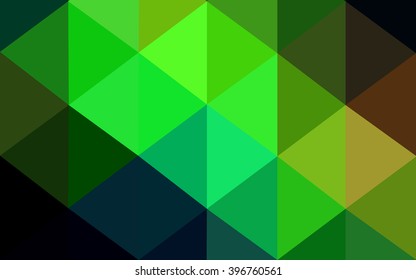 Multicolor dark green, yellow, orange polygonal illustration, which consist of triangles. Geometric background in Origami style with gradient. Triangular design for your business.